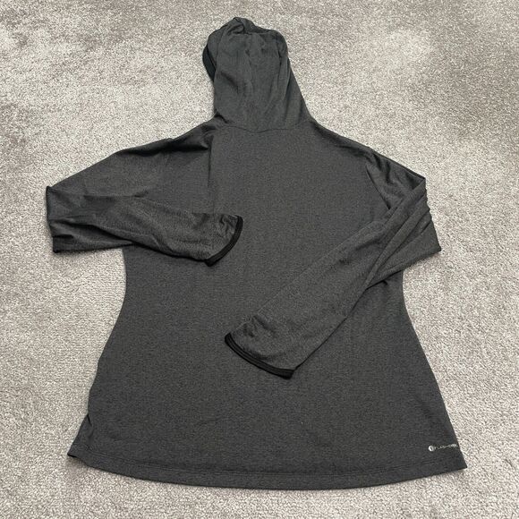 The North Face FlashDry Pullover Hoodie Sweatshirt Womens Large Dark Gray Active - Picture 2 of 10